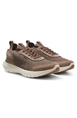 Sporty slip-on trainers with suede details