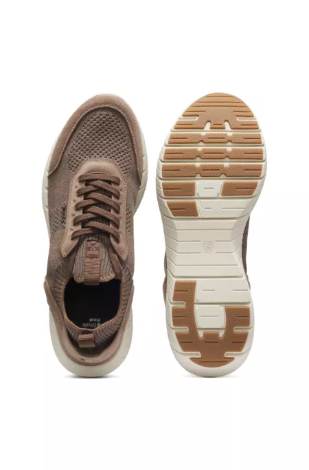 Sporty slip-on trainers with suede details