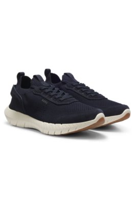 Sporty slip-on trainers with suede details