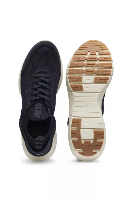 Sporty slip-on trainers with suede details