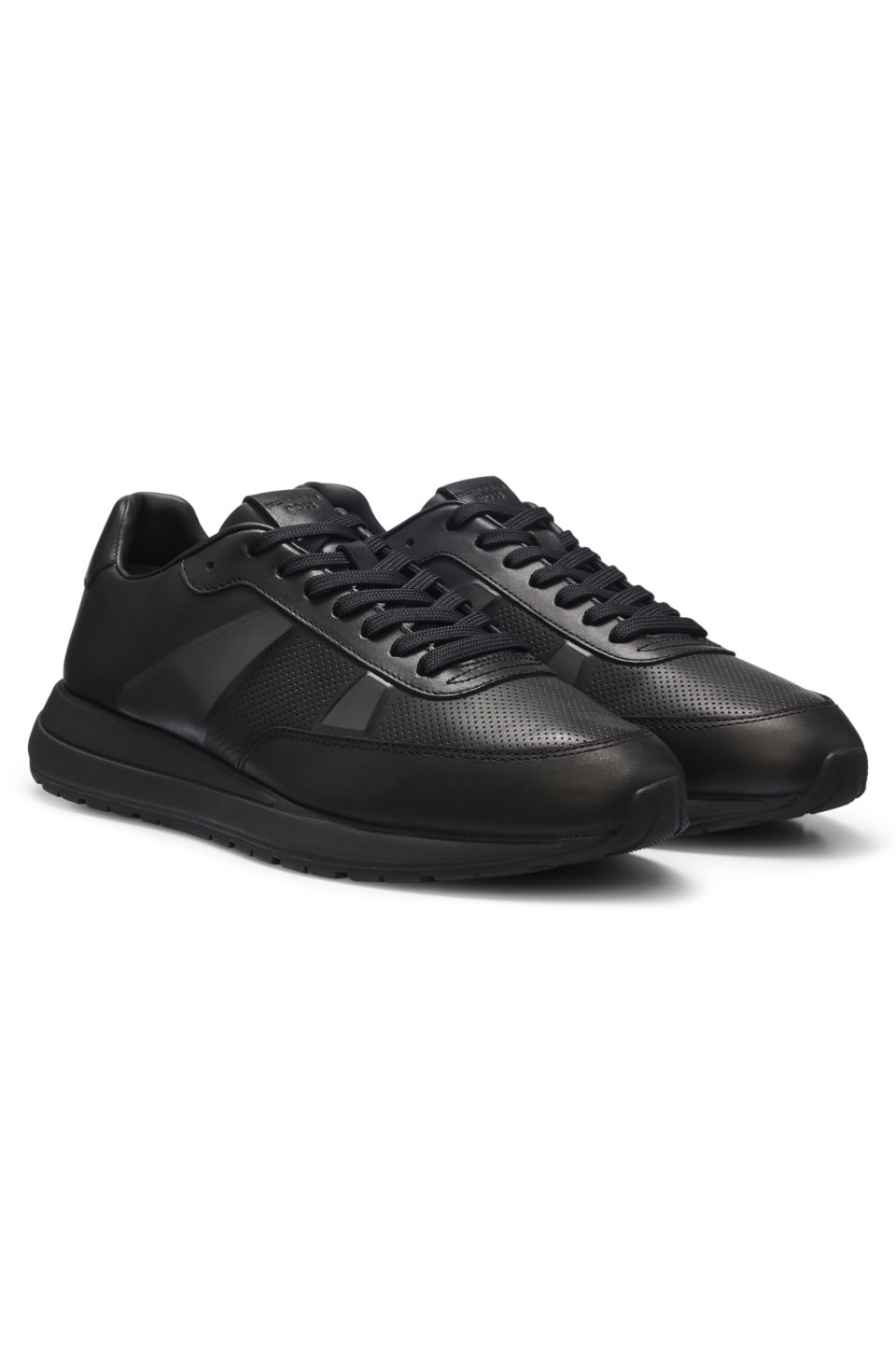 Porsche x BOSS leather trainers with perforated details