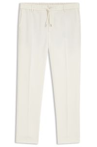 Modern-fit trousers in stretch twill, White
