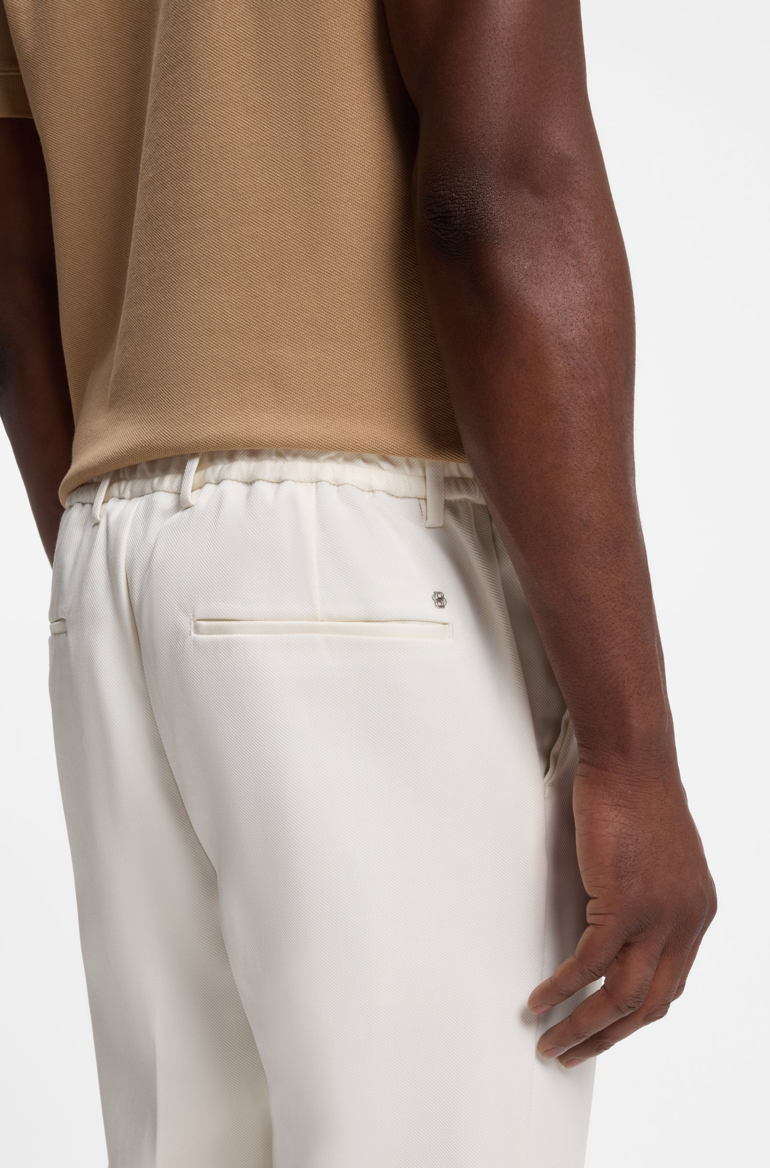Boss Modern-fit trousers in stretch twill byxor herr – bild 3