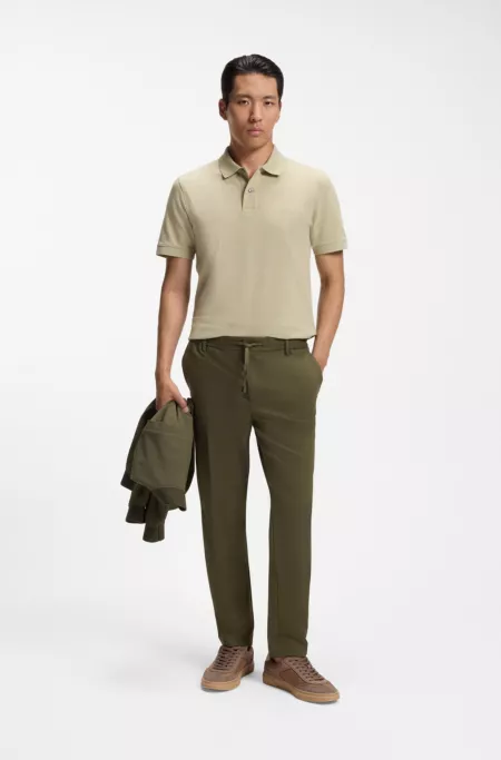 Modern-fit trousers in stretch twill