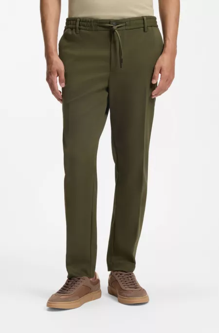 Modern-fit trousers in stretch twill