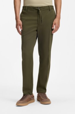 Modern-fit trousers in stretch twill