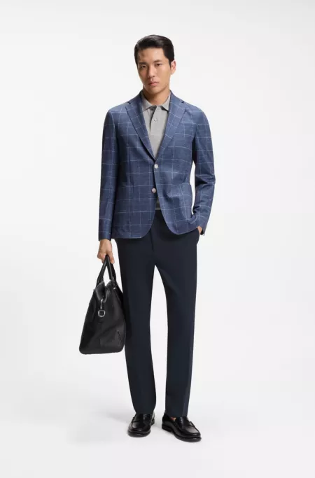 Modern-fit trousers in stretch twill