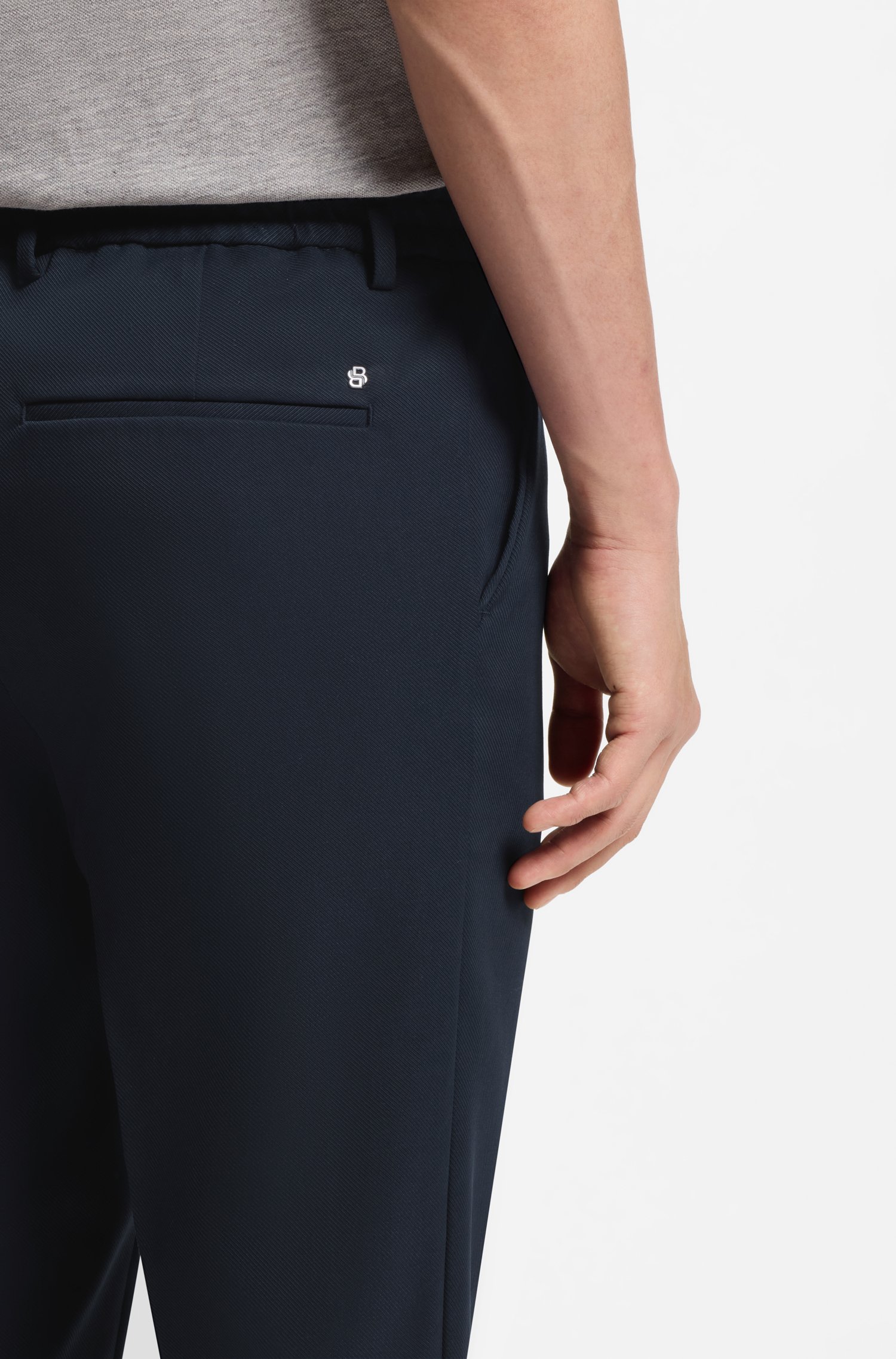 Boss Modern-fit trousers in stretch twill byxor herr – bild 3
