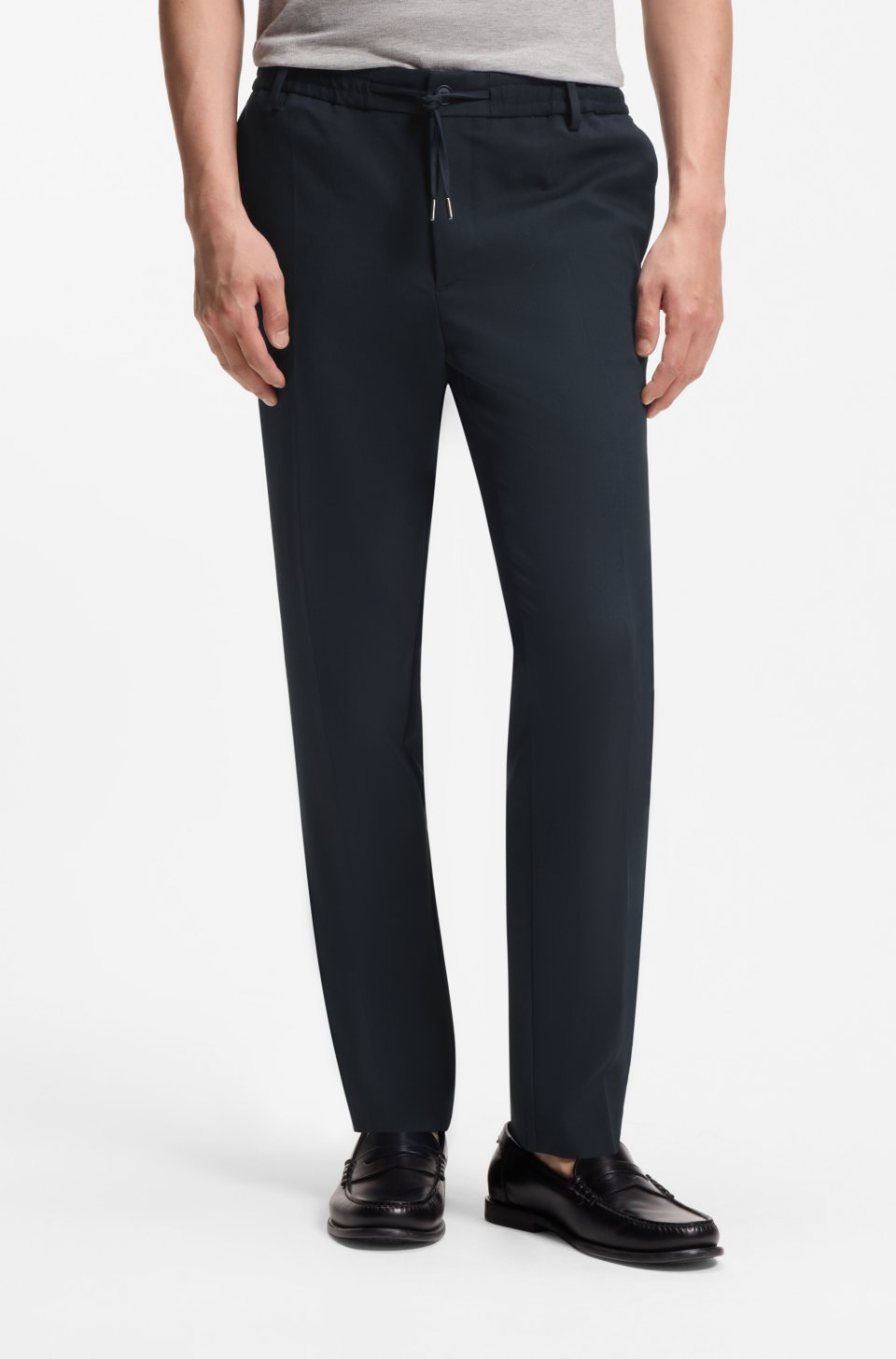 Modern-fit trousers in stretch twill