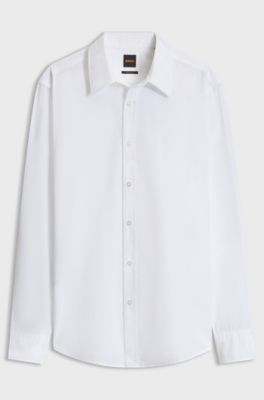 Regular-fit cotton shirt, White