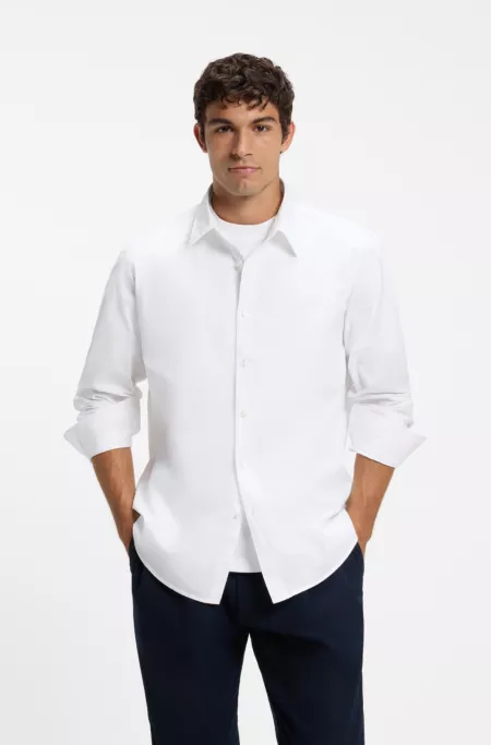 Regular-fit cotton shirt