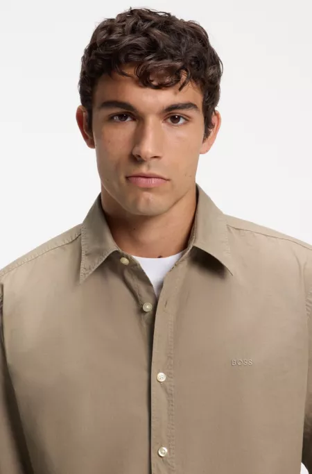 Regular-fit cotton shirt