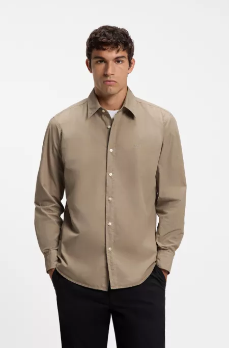 Regular-fit cotton shirt