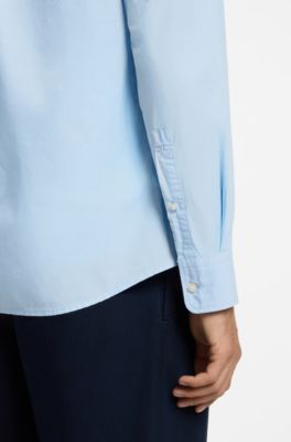 Regular-fit cotton shirt, Light Blue