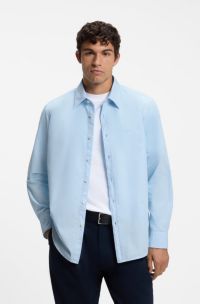 Chemise Regular en coton, bleu clair