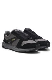 Suede-trim trainers, Grey