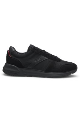 Hugo Monogram-jacquard trainers with faux-suede trims låga sneakers herr – bild 3