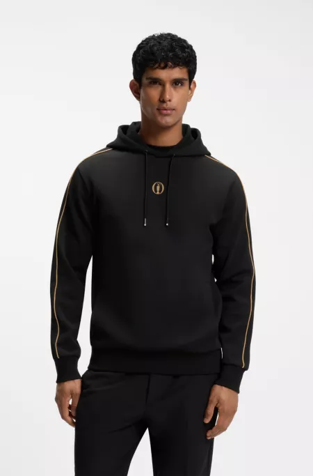 The Open sweat à capuche en coton mélangé avec motif graphique au dos