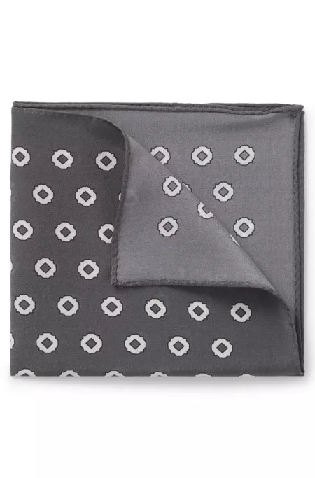 BOSS BY BECKHAM silk pocket square with digital print