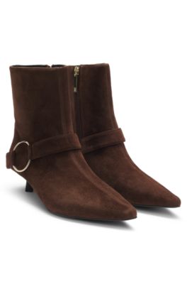 Suede boots, Dark Brown