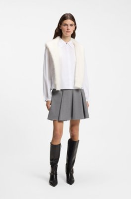 Structured leather knee-high boots with buckle 2