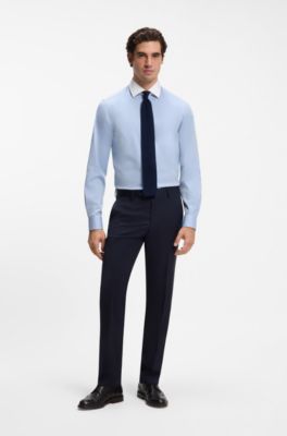 BOSS BY BECKHAM wool tie, Dark Blue