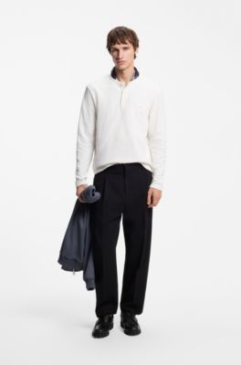 Relaxed-fit Henley T-shirt, Natural