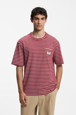 Striped T-shirt, Red / White
