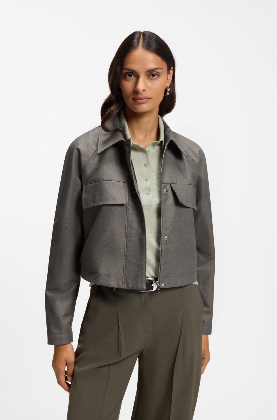 Relaxed-fit jacket in cotton denim