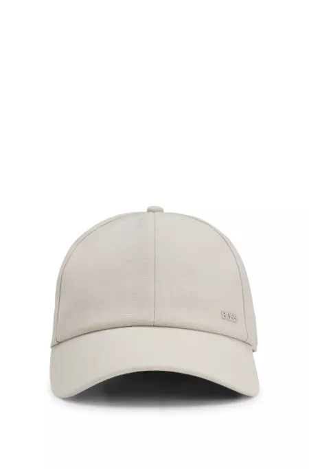 Casquette en laine vierge avec finitions à logo