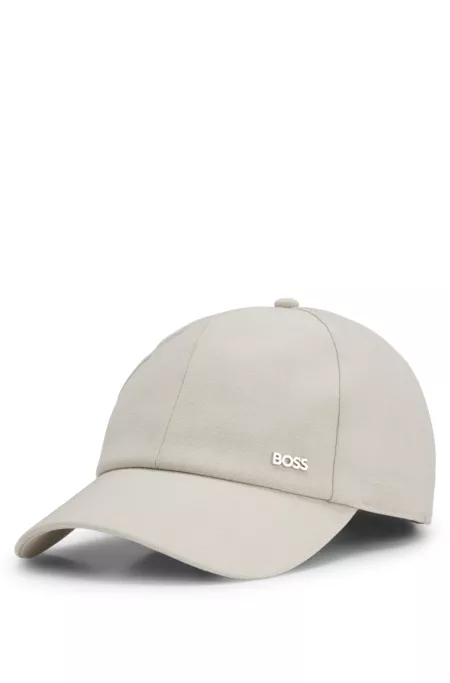 Casquette en laine vierge avec finitions à logo