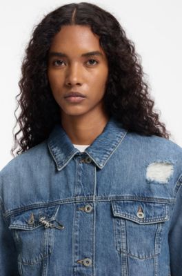 Denim trucker jacket, Blue