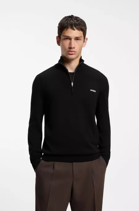 Pull en coton avec fermeture éclair courte