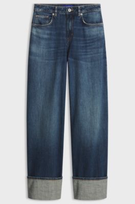 Wide-leg jeans, Blue