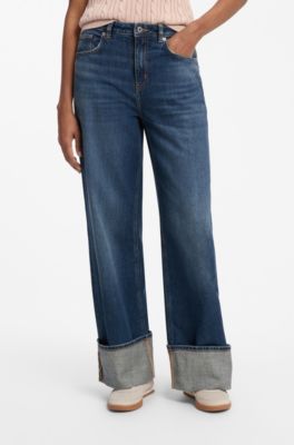 Wide-leg jeans, Blue