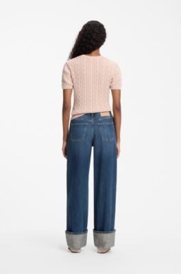 Wide-leg jeans, Blue