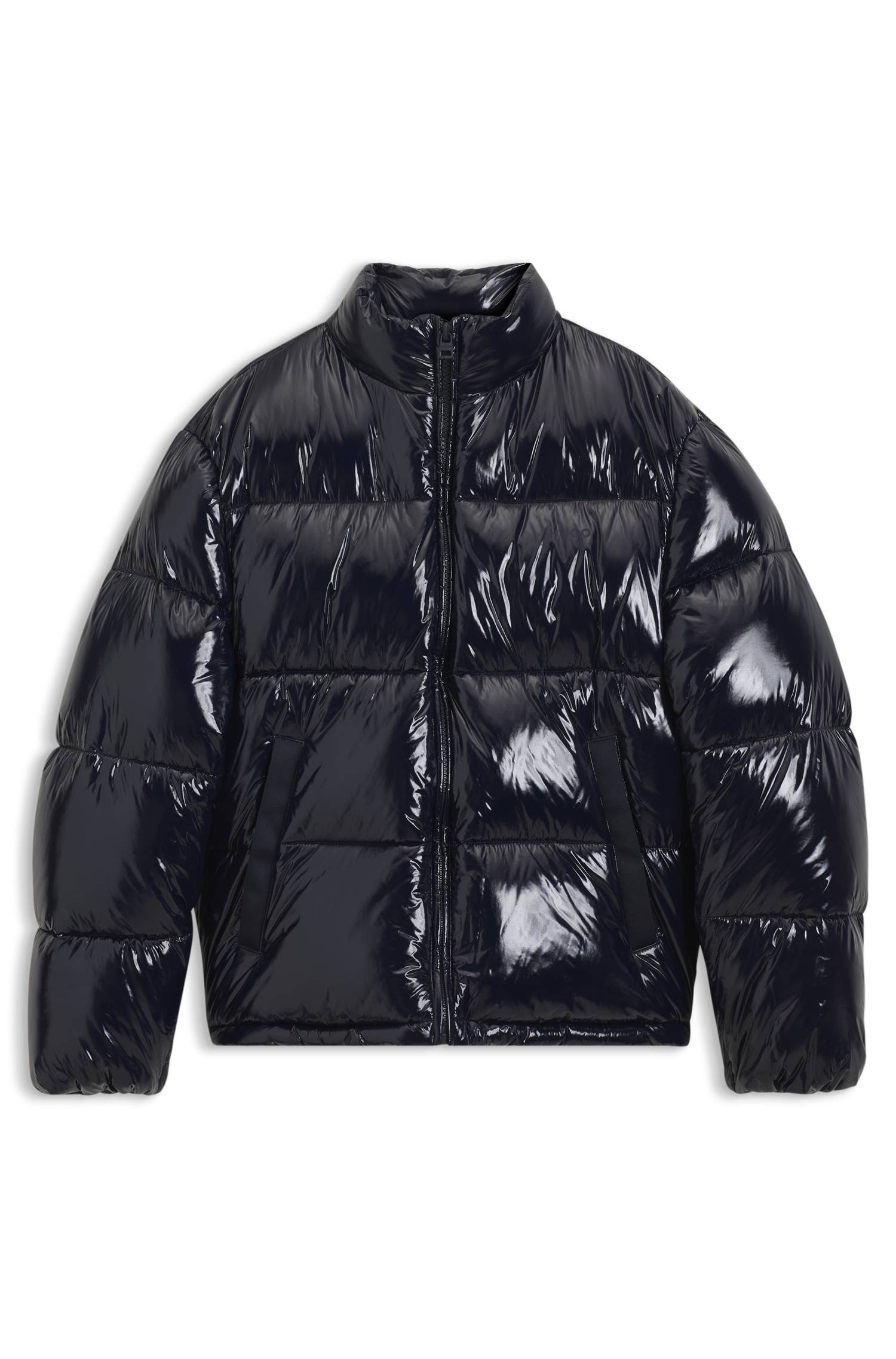 Hugo Glossy water-repellent puffer jacket with tonal logo jackor herr – bild 4