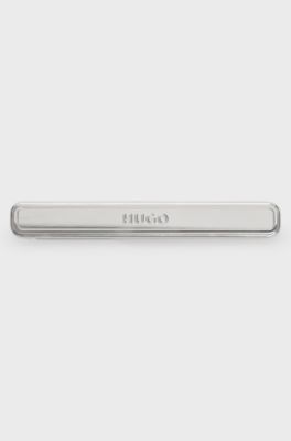 Stainless-steel tie clip, Silver tone
