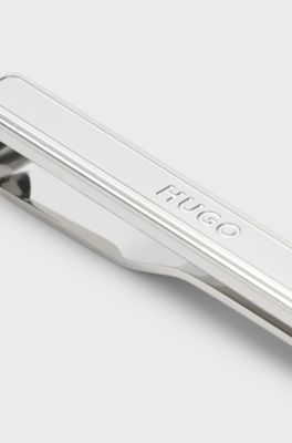 Stainless-steel tie clip, Silver tone