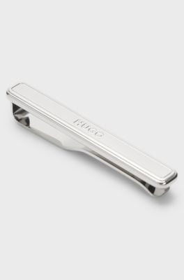 Stainless-steel tie clip, Silver tone