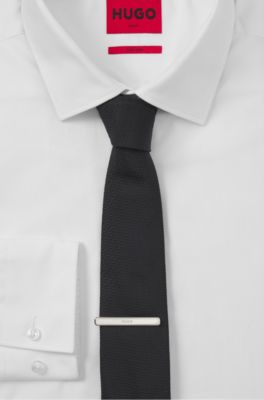 Stainless-steel tie clip, Silver tone