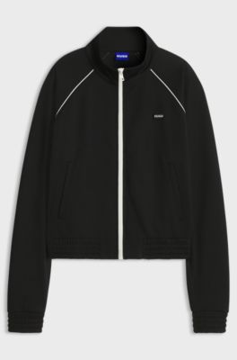 Slim-fit zipped jacket, Black