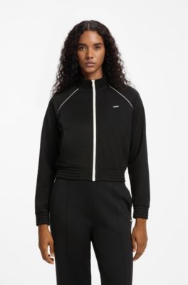 Slim-fit zipped jacket, Black