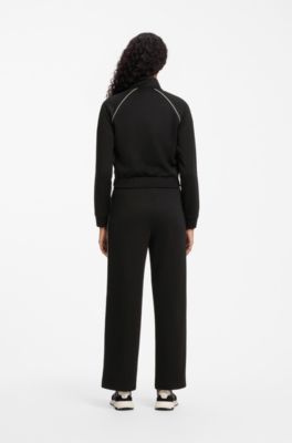 Slim-fit zipped jacket, Black