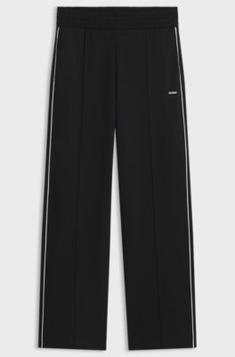 Wide-leg tracksuit bottoms, Black