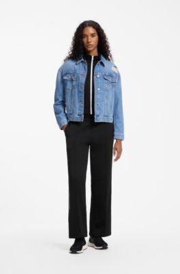 Wide-leg tracksuit bottoms, Black