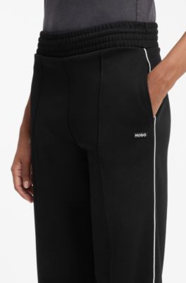 Wide-leg tracksuit bottoms, Black