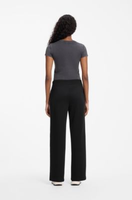 Wide-leg tracksuit bottoms, Black