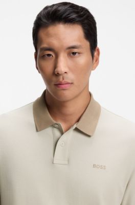 Cotton polo shirt, Light Beige