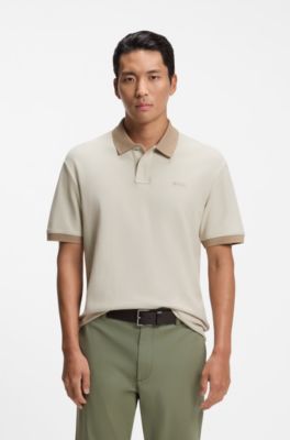 Cotton polo shirt, Light Beige